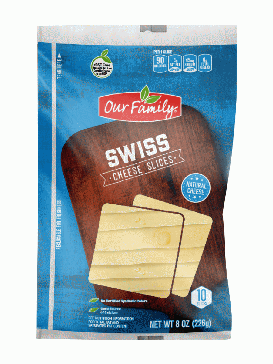 Our Family  swiss cheese, aged, 10-slices Full-Size Picture